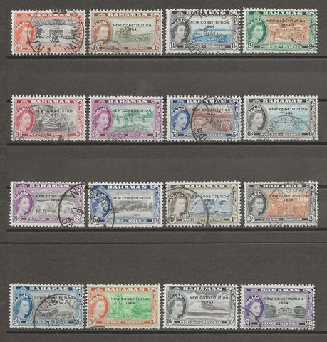 BAHAMAS 1964 SG 228/43 USED Cat £50