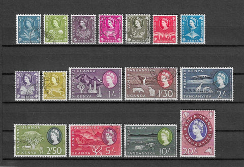 KENYA, UGANDA & TANGANYIKA 1960/62 SG 183/98 USED Cat £42