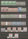 GRENADA 1938/50 SG 152/63e + Shades/Perfs MNH Cat £1000