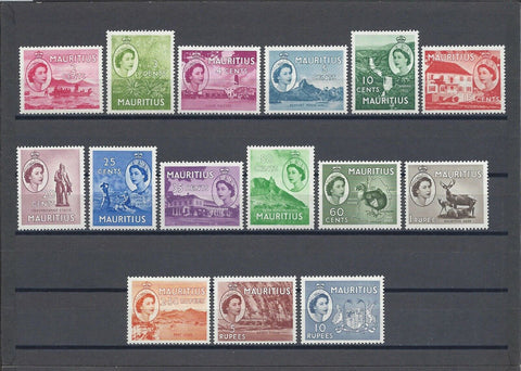 MAURITIUS 1953/58 SG 293/306 MNH Cat £65