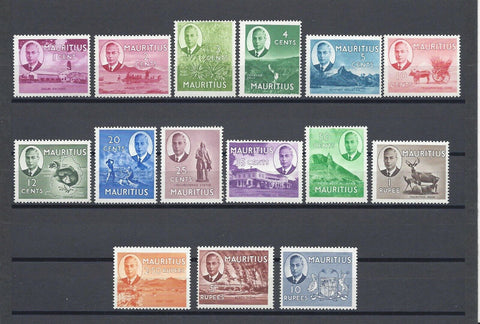 MAURITIUS 1950 SG 276/90 MNH Cat £80