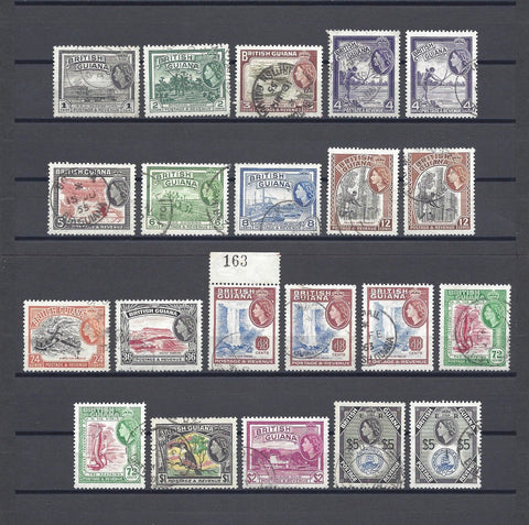 BRITISH GUIANA 1954/63 SG 331/45 USED Cat £158