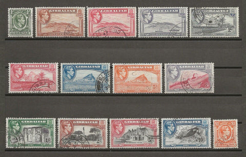 GIBRALTAR 1938/51 SG 121/31 USED Cat £100