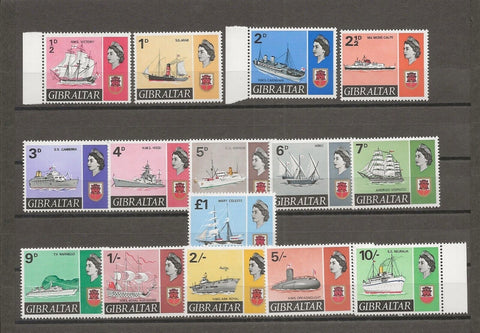 GIBRALTAR 1967/69 SG 200/13 MNH CAT £38