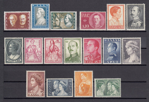 GREECE 1957 SG 761/3, 764/77 MNH Cat £170