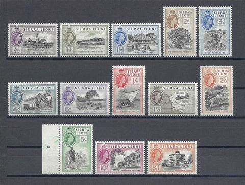 SIERRA LEONE 1956/61 SG 210/22 MNH Cat £85