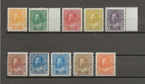 CANADA 1922/31 SG 246/55 MNH Cat £130