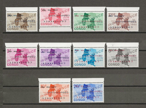 CONGO 1961 SG 407/16 MNH