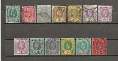 NORTHERN NIGERIA 1912 SG 40/52 USED Cat £325