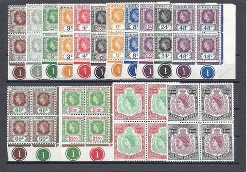 LEEWARD ISLANDS 1953 SG 126/40 MNH Cat £300