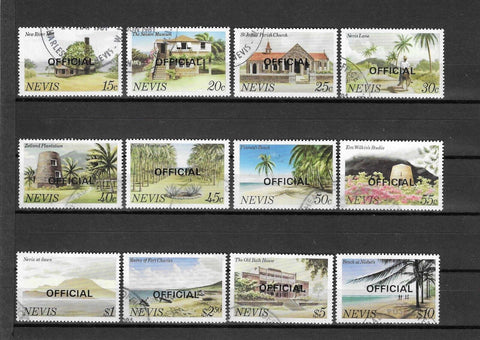 ST KITTS & NEVIS 1981 SG O11/22 USED Cat £8