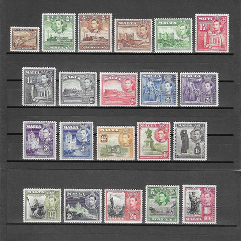 MALTA 1938/43 SG 217/31 MINT £75