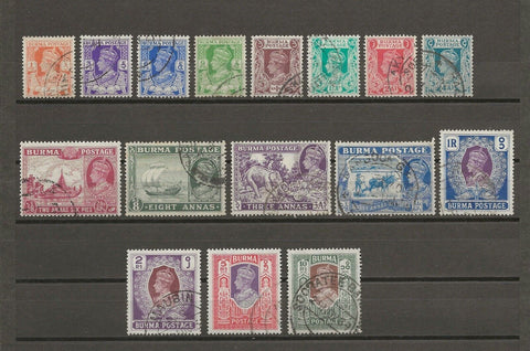 BURMA 1938/40 SG 18b/33 USED Cat £190