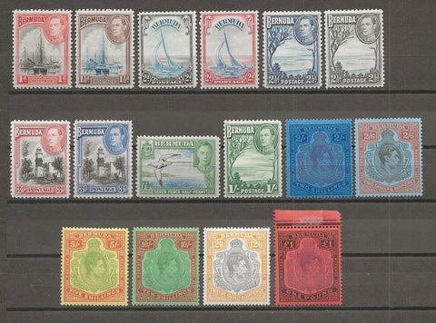 BERMUDA 1938/53 SG 110/21d MINT Cat £350