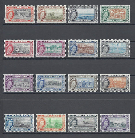 BAHAMAS 1954 SG 201/16 MNH Cat £100