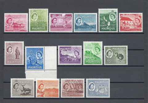 MAURITIUS 1953/58 SG 293/306 MNH Cat £65