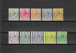 GRENADA 1913/22 SG 89/101 MINT Cat £95