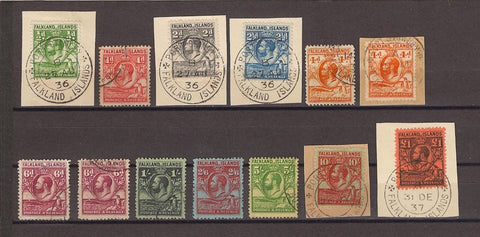 FALKLAND ISLANDS 1929/37 SG 116/26 USED Cat £945