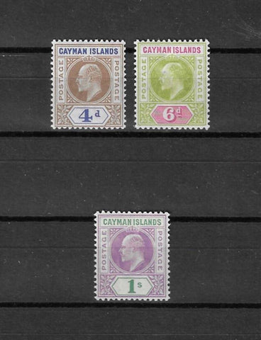 CAYMAN ISLANDS 1907 SG 13/15 MINT £148