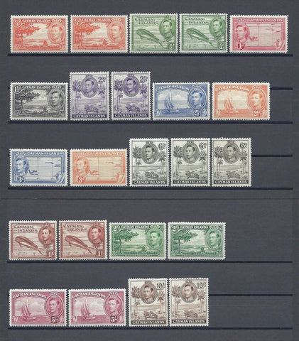 CAYMAN ISLANDS 1938/48 SG 115/26a MINT Cat £290