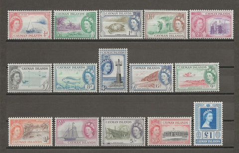 CAYMAN ISLANDS 1953/62 SG 148/61a MLH Cat £120