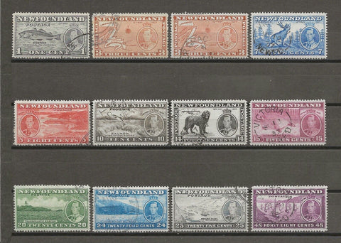 CANADA/NEWFOUNDLAND 1937 SG 257/67 USED Cat £64