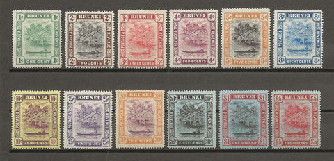 BRUNEI 1908/22 SG 34/47 MINT Cat £250