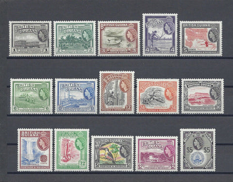 BRITISH GUIANA 1954/63 SG 331/45 MNH Cat £110