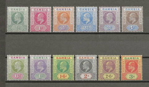 GAMBIA 1902/05 SG 45/56 MINT Cat £250