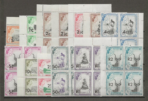 SWAZILAND 1961 SG 65/77a MNH Cat £240