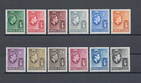 BRITISH VIRGIN ISLANDS 1938/47 SG 110a/21 MNH Cat £75