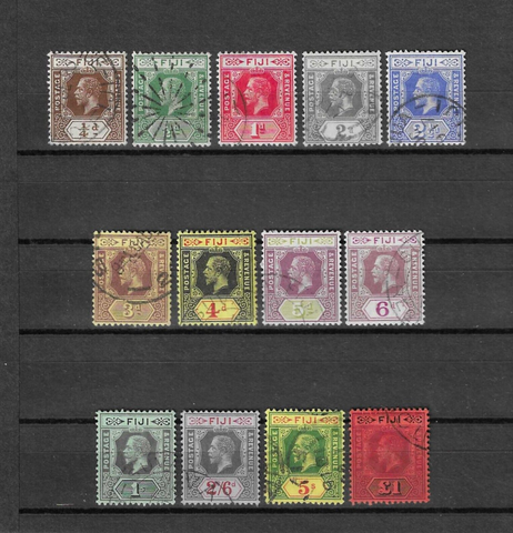 FIJI 1912/23 SG 125/37 USED £400