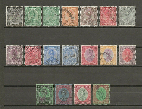 MALAYA/PAHANG 1935/41 SG 29/46 USED Cat £275