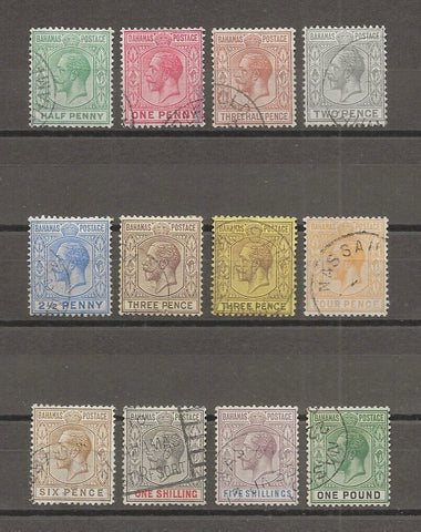 BAHAMAS 1921/37 SG 115/25 USED Cat £453