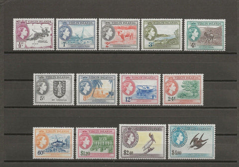 BRITISH VIRGIN ISLANDS 1956/62 SG 149/61  MNH Cat £110