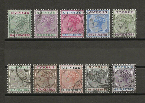 CYPRUS 1894/96 SG 40/9 USED Cat £325