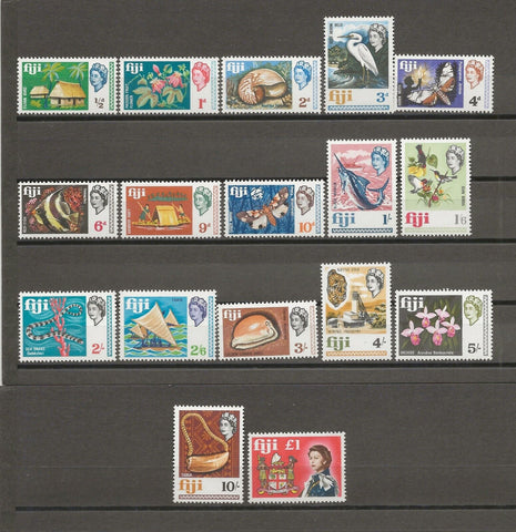 FIJI 1968 SG 371/87 MNH Cat £16