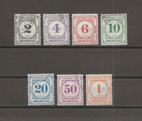 MAURITIUS 1933/54 SG D1/7 USED Cat £70