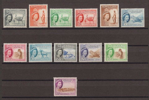 SOMALILAND 1953/58 SG 137/48 MNH Cat £120