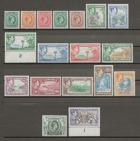 JAMAICA 1938/52 SG 121/33a MNH Cat £150