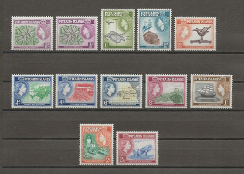 PITCAIRN ISLANDS 1957/63 SG 18/28 MNH Cat £50