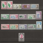 CAYMAN ISLANDS 1962/64 SG 165/79 MNH Cat £99