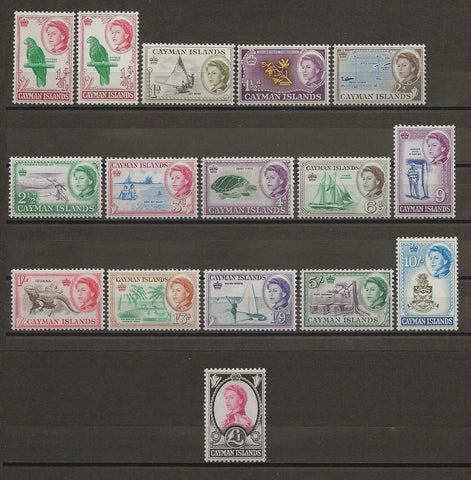 CAYMAN ISLANDS 1962/64 SG 165/79 MNH Cat £99