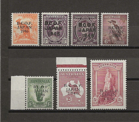 AUSTRALIA/BCOF 1946/47 SG J1/7 MNH Cat £220