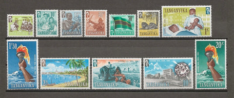 TANGANYIKA 1961/64 SG 108/19 MNH Cat £23