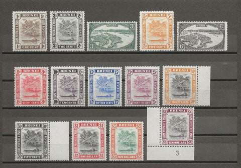 BRUNEI 1947/51 SG 79/92 MNH Cat £160