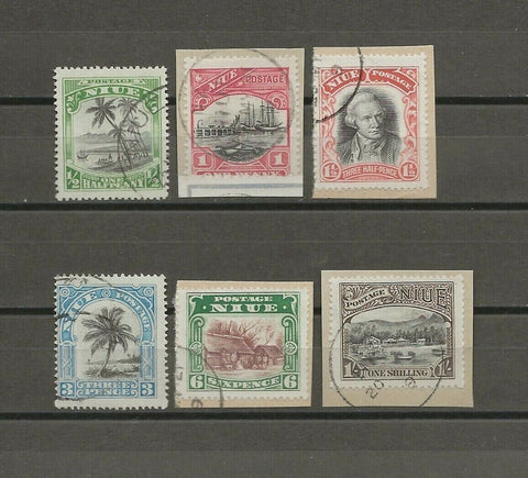 NEW ZEALAND/NIUE 1920 SG 38/43 USED Cat £70