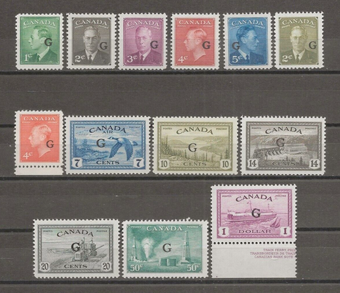 CANADA 1950 SG O178/90 MNH  CAT £200