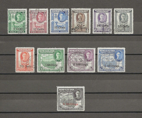 SOMALILAND 1951 SG 125/35 USED Cat £80