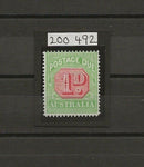 AUSTRALIA 1913/23 SG D80 MNH Cat £190. CERT